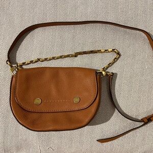 Leather J Crew cross-body and shoulder purse